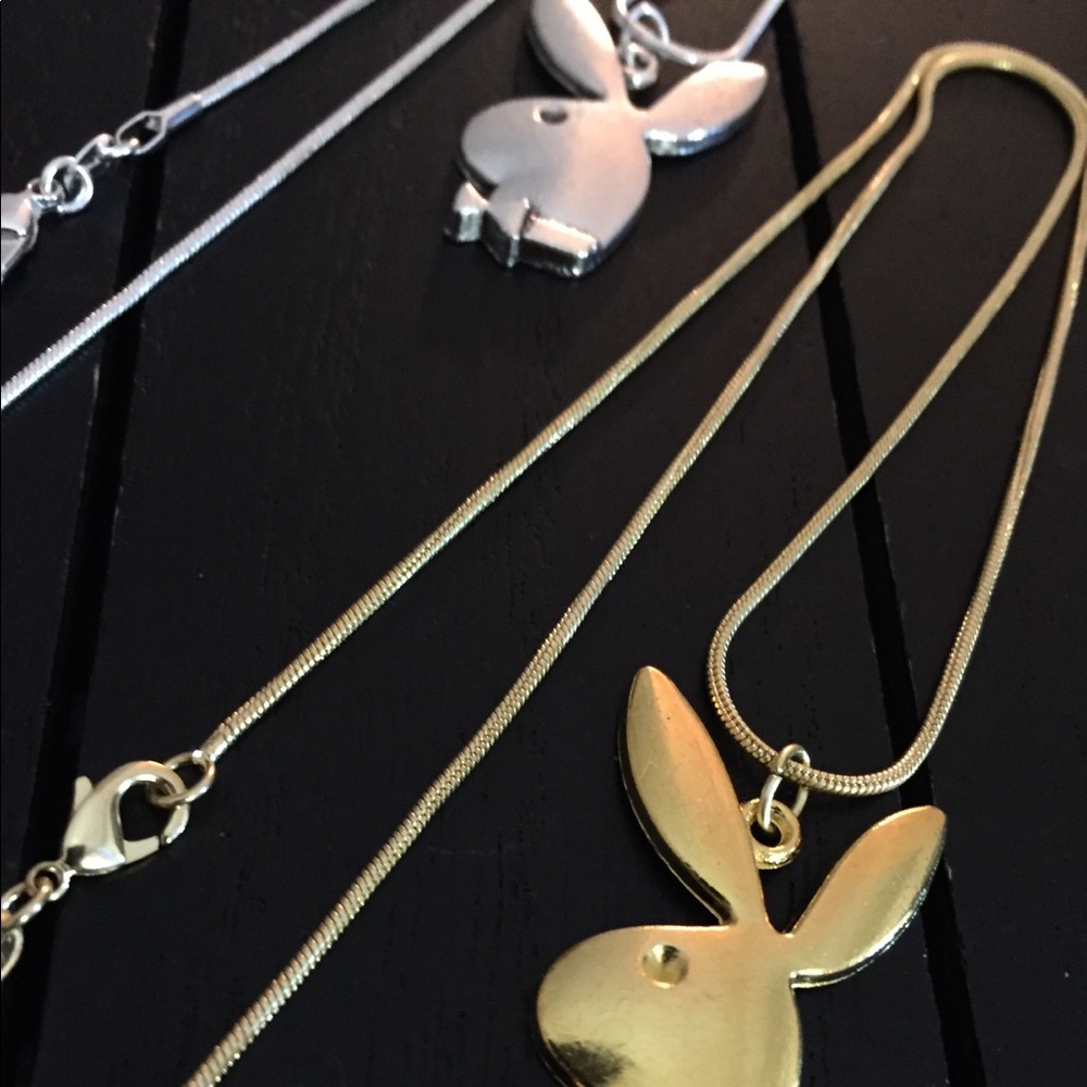 Two 20” Gold and Silver Plated Playboy Necklaces